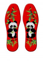 十字绣鞋垫熊猫图案