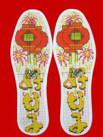 沂蒙山区的一种手工绣品十字绣鞋垫